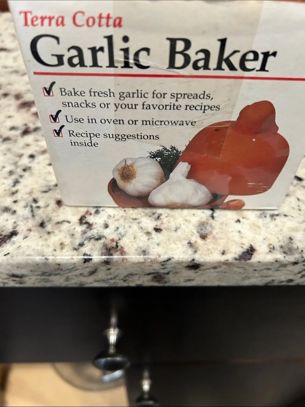 Garlic Baker - Orange Ceramic Roaster